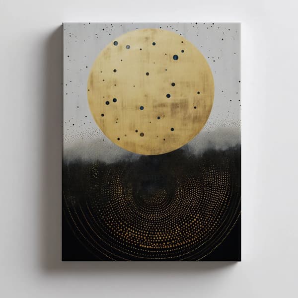 Golden Cosmic Circle Golden Cosmic Circle, 50x70 cm, uindrammet, premium lærred på båre