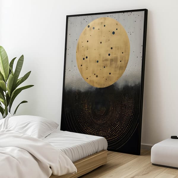 Golden Cosmic Circle Golden Cosmic Circle, 50x70 cm, uindrammet, premium lærred på båre