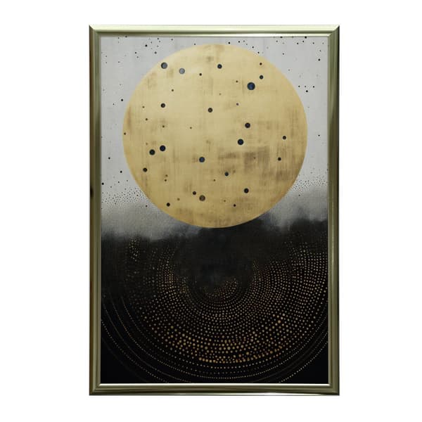 Golden Cosmic Circle Golden Cosmic Circle, 50x70 cm, uindrammet, premium lærred på båre
