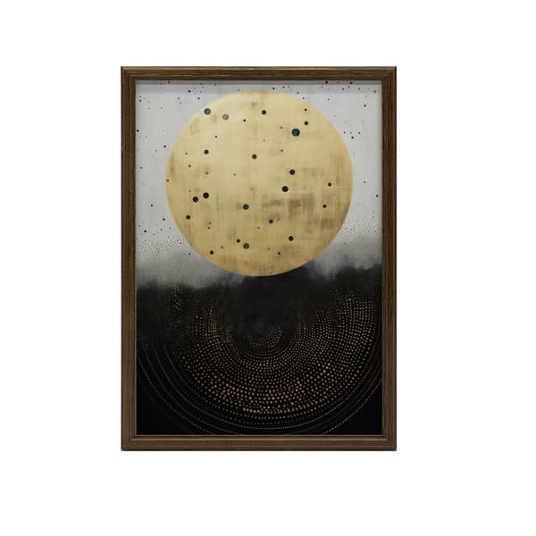 Golden Cosmic Circle Golden Cosmic Circle, 50x70 cm, uindrammet, premium lærred på båre