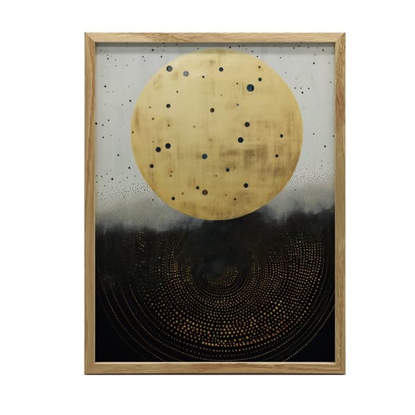 Golden Cosmic Circle Golden Cosmic Circle, 50x70 cm, uindrammet, premium lærred på båre