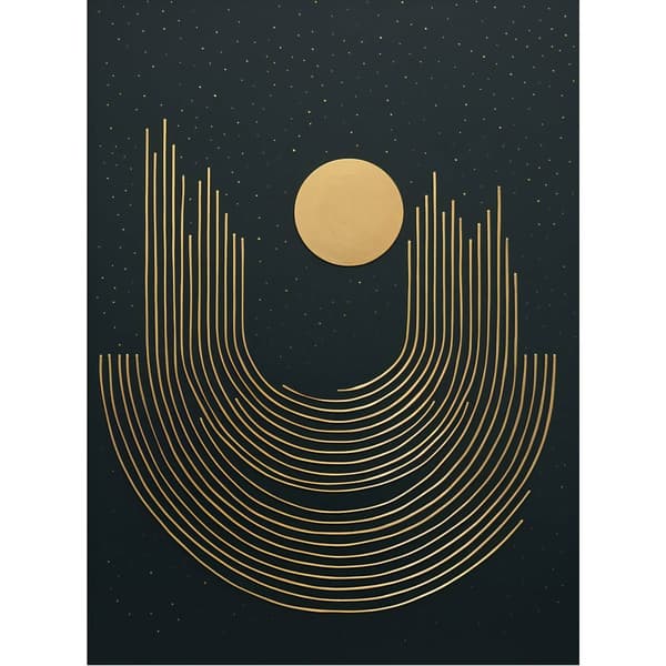 Golden Geometry Golden Geometry, 30x40 cm, sort aluminiumsramme, 230 gsm mat papir