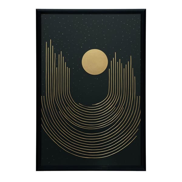 Golden Geometry Golden Geometry, 30x40 cm, sort aluminiumsramme, 230 gsm mat papir