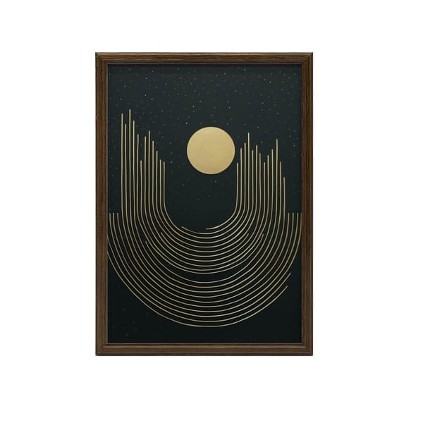 Golden Geometry Golden Geometry, 30x40 cm, sort aluminiumsramme, 230 gsm mat papir