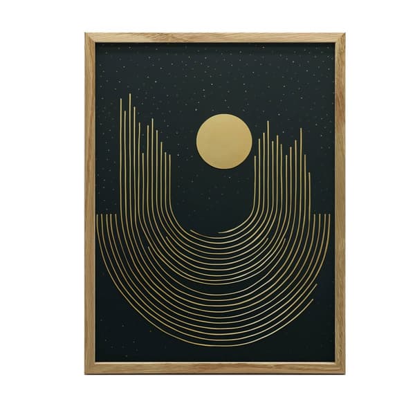 Golden Geometry Golden Geometry, 60x90 cm, sort aluminiumsramme, 230 gsm mat papir