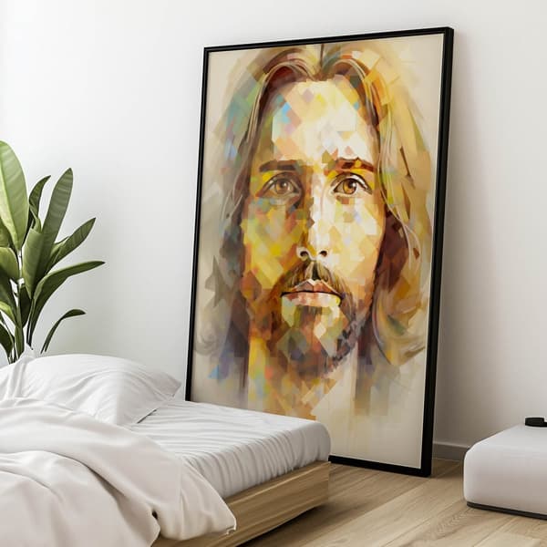 Modern Face of Jesus Modern Face of Jesus, 70x100 cm, oinramad, 230 gsm matt papper