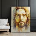 Miniatyrbillede 6 af 10: Modern Face of Jesus Modern Face of Jesus, 50x70 cm, mørkebrun træramme, 230 gsm mat papir