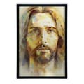 Miniatyrbillede 7 af 10: Modern Face of Jesus Modern Face of Jesus, 50x70 cm, mørkebrun træramme, 230 gsm mat papir