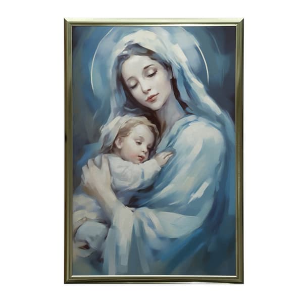 Harmony of Heavenly Love: Mary with Jesus Harmony of Heavenly Love: Mary with Jesus, 50x70 cm, mörkbrun träram, 230 gsm matt papper