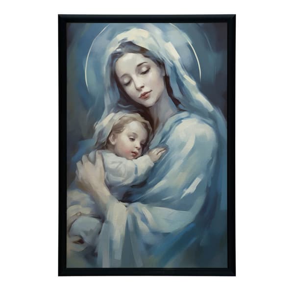 Harmony of Heavenly Love: Mary with Jesus Harmony of Heavenly Love: Mary with Jesus, 50x70 cm, mörkbrun träram, 230 gsm matt papper