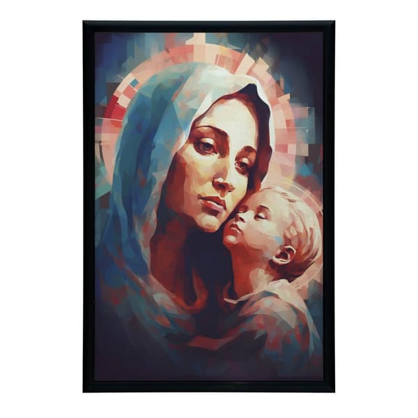 Sininen suojaus: Maria Jeesus-vauvan kanssa Sininen suojaus: Maria Jeesus-vauvan kanssa, 50x70 cm, musta alumiinirunko, 230 gsm mattapaperi