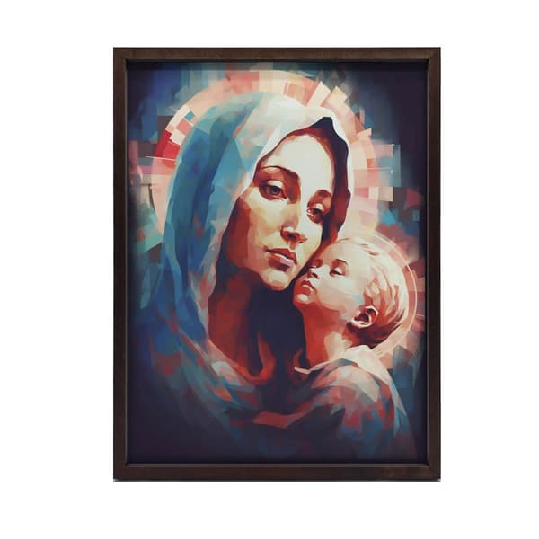 Sininen suojaus: Maria Jeesus-vauvan kanssa Sininen suojaus: Maria Jeesus-vauvan kanssa, 50x70 cm, musta alumiinirunko, 230 gsm mattapaperi