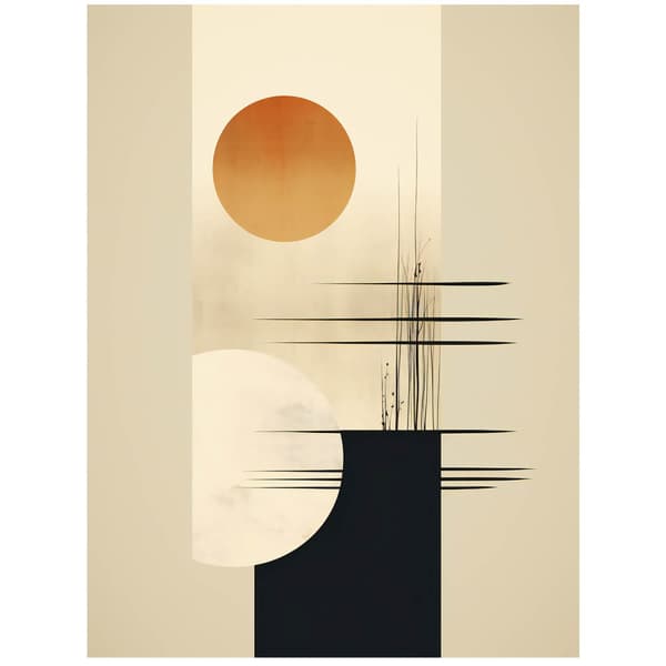 Minimalismi ja luonto Minimalismi ja luonto, 30x40 cm, kultainen alumiinikehys, 230 gsm mattapaperi