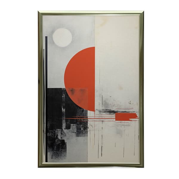 Subtil harmoni med djärv accent Subtil harmoni med djärv accent, 70x100 cm, oinramad, premiumduk på bår