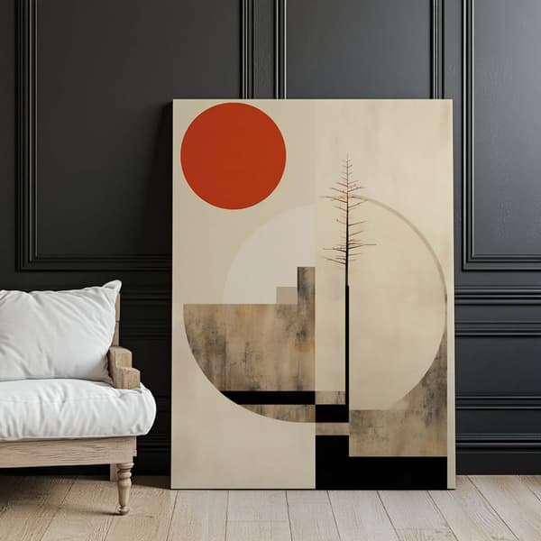 Harmony of Minimalism Harmony of Minimalism, 70x100 cm, mørkebrun træramme, 230 gsm mat papir