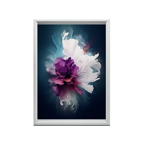 Abstrakt Blomster Charm Abstrakt Flower Charm, 60x90 cm, guld aluminiumsramme, 230 gsm mat papir