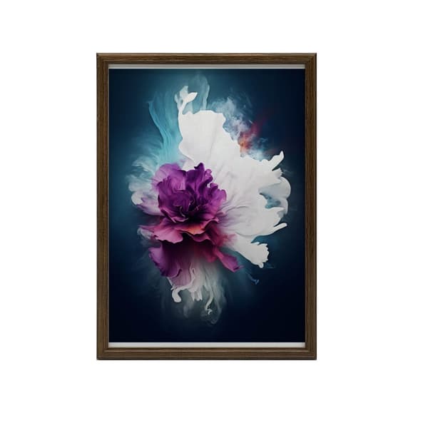 Abstrakt Blomster Charm Abstrakt Flower Charm, 60x90 cm, guld aluminiumsramme, 230 gsm mat papir