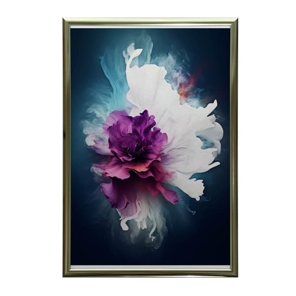 Abstrakt Blomster Charm Abstrakt Flower Charm, 60x90 cm, guld aluminiumsramme, 230 gsm mat papir