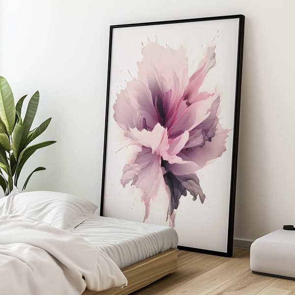 Subtle Touch of Flower Subtle Touch of Flower, 40x50 cm, sort aluminiumsramme, 230 gsm mat papir