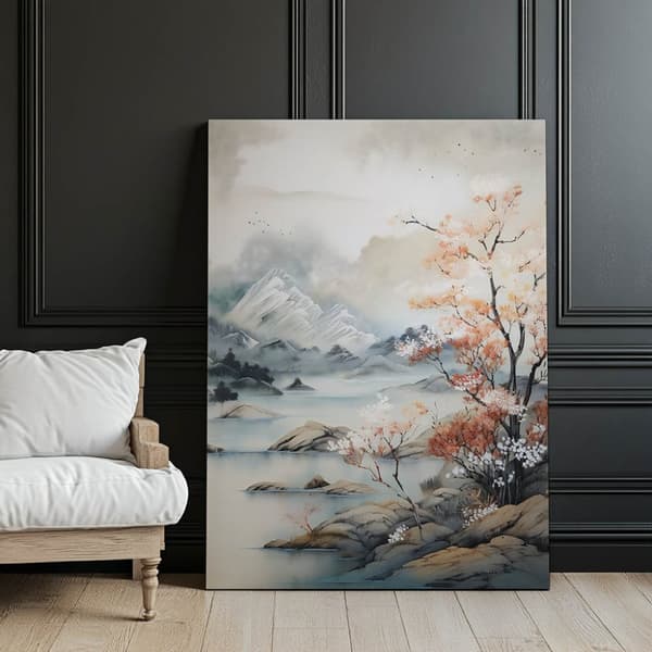 Beroligende i pasteller Beroligende i pasteller, 70x100 cm, uindrammet, premium lærred på båreramme