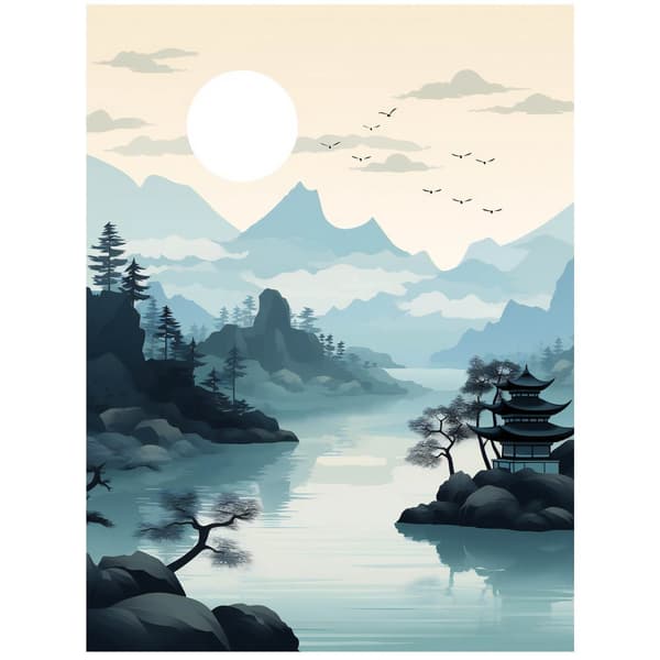 Inner Peace Inner Peace, 60x90 cm, guld aluminiumsramme, 230 gsm mat papir