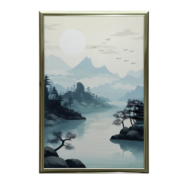 Inner Peace Inner Peace, 60x90 cm, guld aluminiumsramme, 230 gsm mat papir