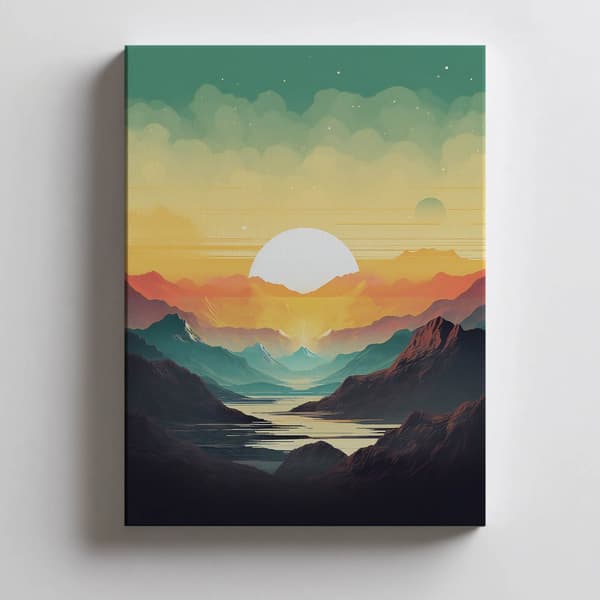 The Peace of Mountain Pastels The Peace of Mountain Pastels, 50x70 cm, sort aluminiumsramme, 230 gsm mat papir