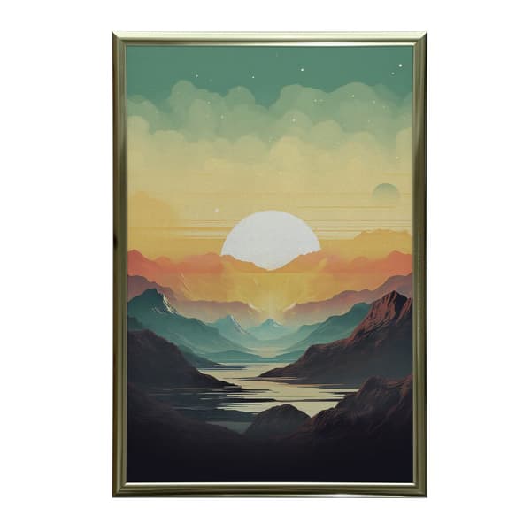 The Peace of Mountain Pastels The Peace of Mountain Pastels, 50x70 cm, sort aluminiumsramme, 230 gsm mat papir
