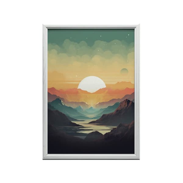 The Peace of Mountain Pastels The Peace of Mountain Pastels, 50x70 cm, sort aluminiumsramme, 230 gsm mat papir