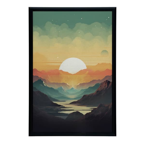 The Peace of Mountain Pastels The Peace of Mountain Pastels, 50x70 cm, sort aluminiumsramme, 230 gsm mat papir