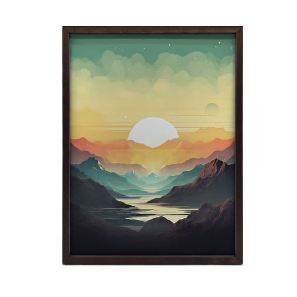 The Peace of Mountain Pastels The Peace of Mountain Pastels, 50x70 cm, sort aluminiumsramme, 230 gsm mat papir