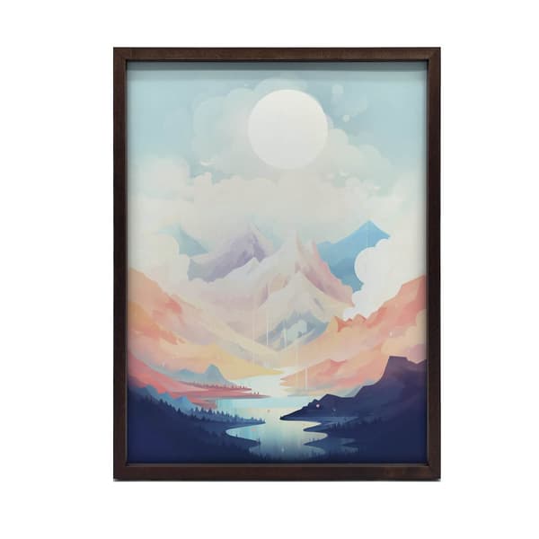 Pastel Melody of the Mountains Pastel Melody of the Mountains, 50x70 cm, uindrammet, premium lærred på båreramme