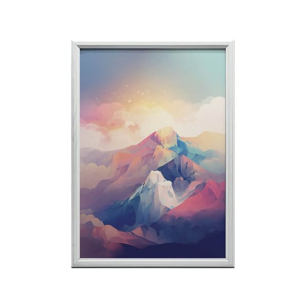 Pastel Mountain Dream Pastel Mountain Dream, 30x40 cm, mørkebrun træramme, 230 gsm mat papir