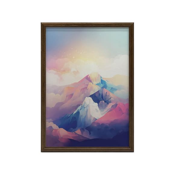 Pastel Mountain Dream Pastel Mountain Dream, 30x40 cm, mørkebrun træramme, 230 gsm mat papir