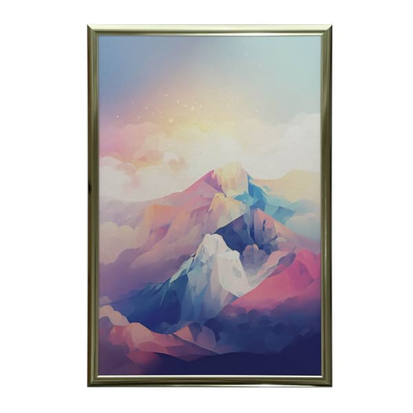 Pastel Mountain Dream Pastel Mountain Dream, 30x40 cm, mørkebrun træramme, 230 gsm mat papir