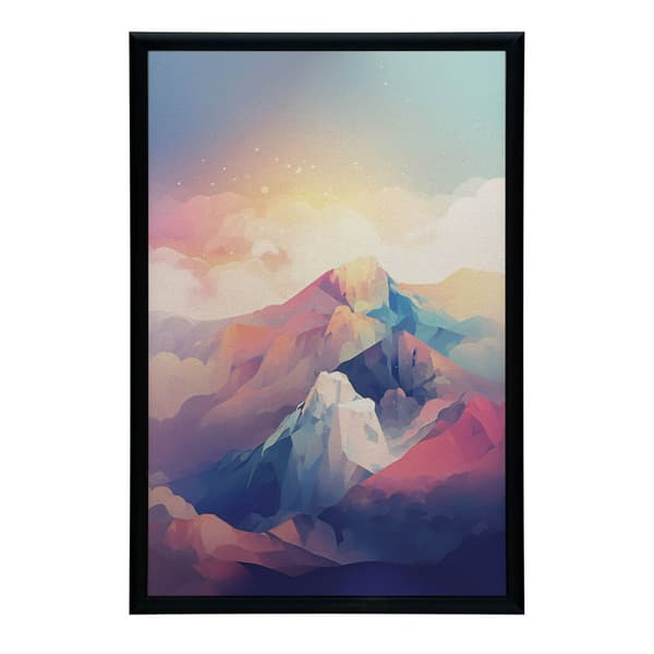 Pastel Mountain Dream Pastel Mountain Dream, 30x40 cm, mørkebrun træramme, 230 gsm mat papir