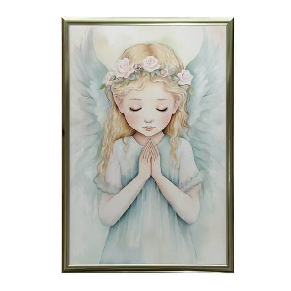 Pastel Angel of Prayer Pastel Angel of Prayer, 70x100 cm, guld aluminiumsramme, 230 gsm mat papir