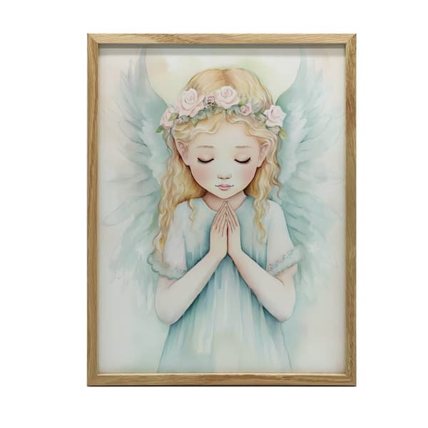 Pastel Angel of Prayer Pastel Angel of Prayer, 70x100 cm, guld aluminiumsramme, 230 gsm mat papir