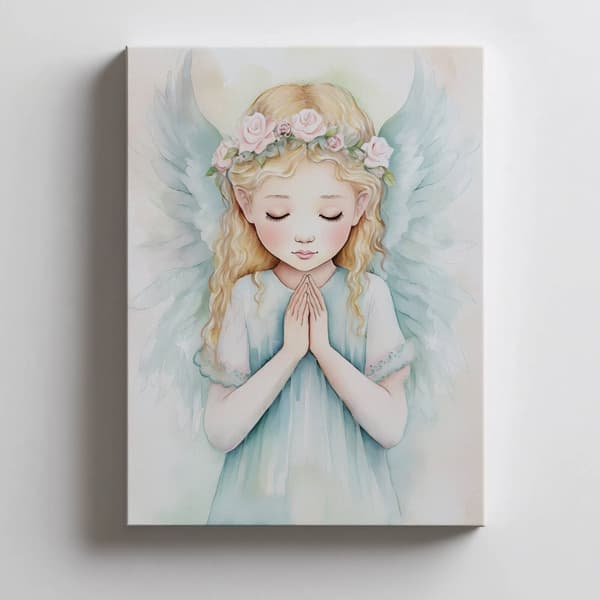 Pastel Angel of Prayer Pastel Angel of Prayer, 70x100 cm, uindrammet, premium lærred på båre