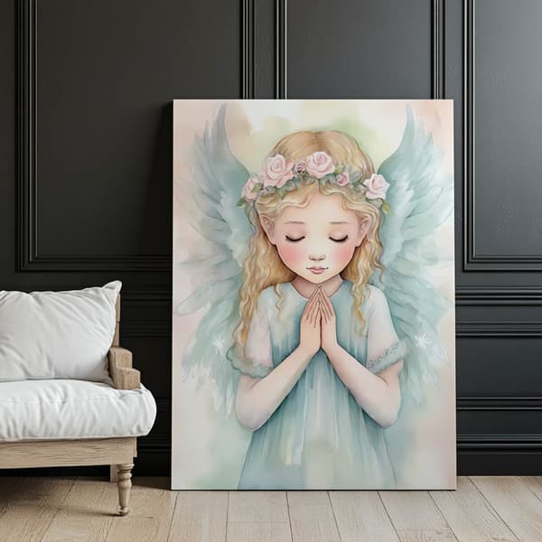 Pastel Angel of Prayer Pastel Angel of Prayer, 70x100 cm, uindrammet, premium lærred på båre