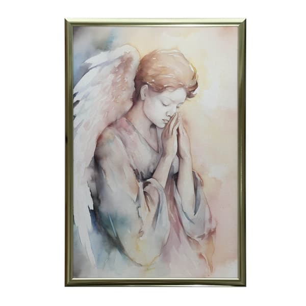 Praying Angel i pasteltoner Praying Angel i pastelfarver, 50x70 cm, uindrammet, 230 gsm mat papir