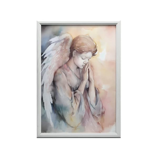 Praying Angel i pasteltoner Praying Angel i pastelfarver, 50x70 cm, uindrammet, 230 gsm mat papir