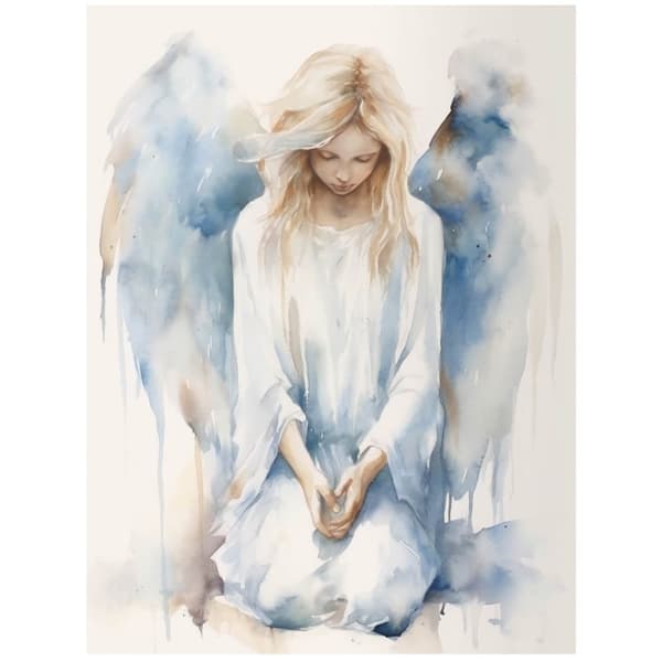 Calm Angel in Pastell Harmony Calm Angel i Pastell Harmony, 60x90 cm, guld aluminiumram, 230 gsm matt papper