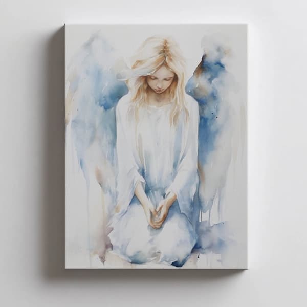 Calm Angel in Pastell Harmony Calm Angel i Pastell Harmony, 60x90 cm, guld aluminiumram, 230 gsm matt papper