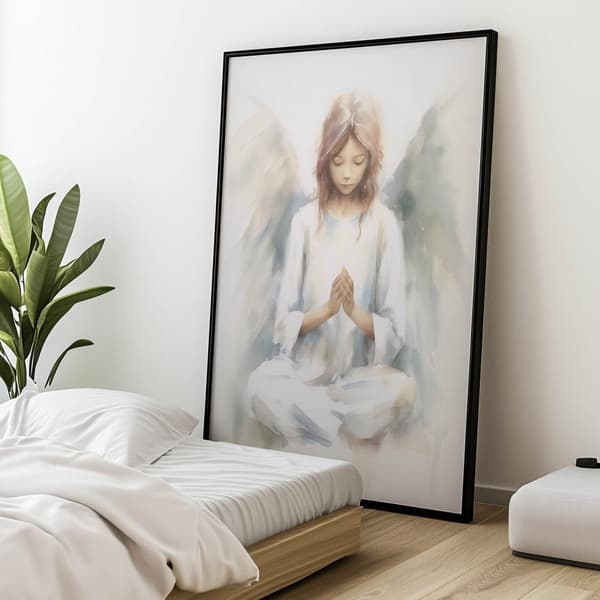 Delicate Angel Delicate Angel, 40x50 cm, guld aluminiumsramme, 230 gsm mat papir