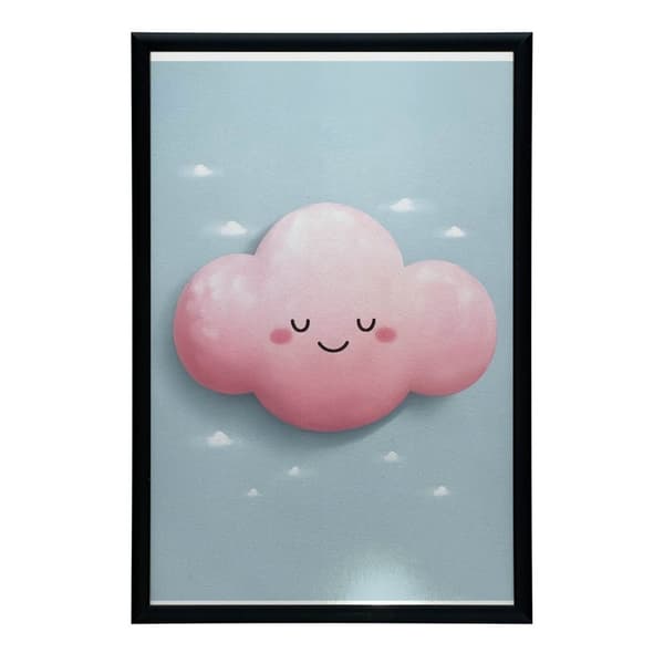 Pink Cloud Pink Cloud, 30x40 cm, guld aluminiumsramme, 230 gsm mat papir