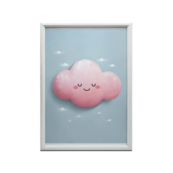 Pink Cloud Pink Cloud, 30x40 cm, guld aluminiumsramme, 230 gsm mat papir