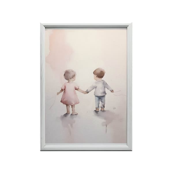 Babyer Babyer, 70x100 cm, mørkebrun træramme, 230 g mat papir