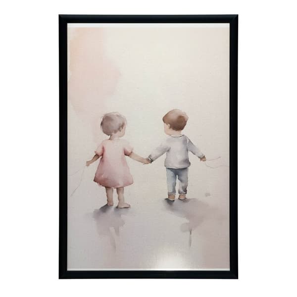 Babyer Babyer, 70x100 cm, mørkebrun træramme, 230 g mat papir