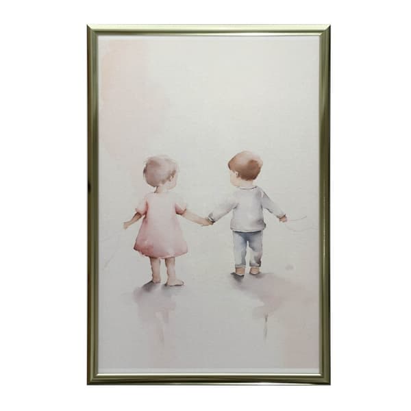 Babyer Babyer, 70x100 cm, mørkebrun træramme, 230 g mat papir